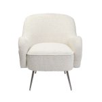 48MY-2688 CRE SL Кресло букле кремовое 72*75*76см мет.ножки