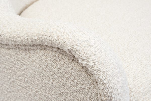 48MY-2688 CRE SL Кресло букле кремовое 72*75*76см мет.ножки — изображение 3