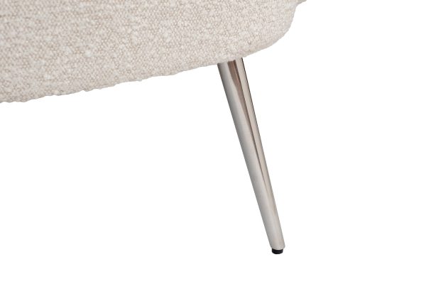 48MY-2688 CRE SL Кресло букле кремовое 72*75*76см мет.ножки — изображение 5