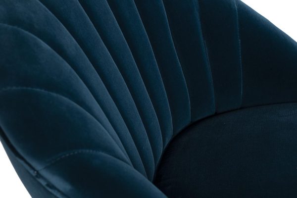 48MY-3607-1 BLU GO Стул велюр синий 55*64*89см — изображение 4
