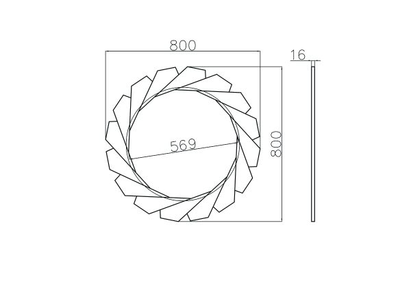 50SX-1710 Зеркало d80см — изображение 2