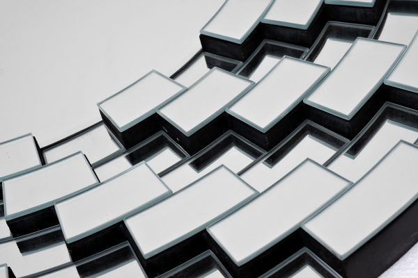 50SX-1915 Зеркало круглое в раме из мелких элементов d80см — изображение 2