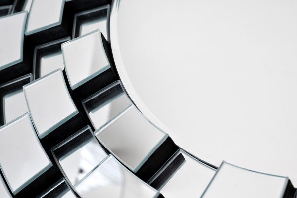 50SX-1915 Зеркало круглое в раме из мелких элементов d80см — изображение 3