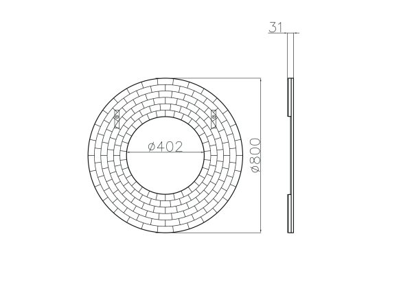50SX-1915 Зеркало круглое в раме из мелких элементов d80см — изображение 4