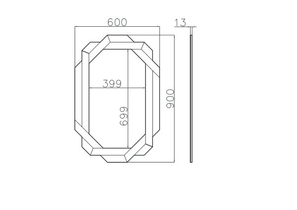 50SX-23023 Зеркало в декоративной раме 90*60см — изображение 4