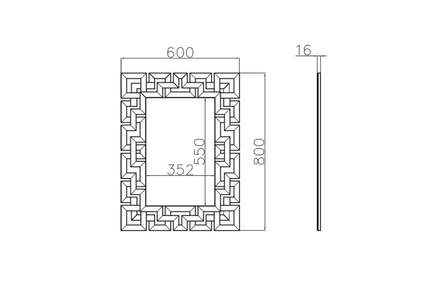 50SX-6616 Зеркало 60*80см — изображение 2