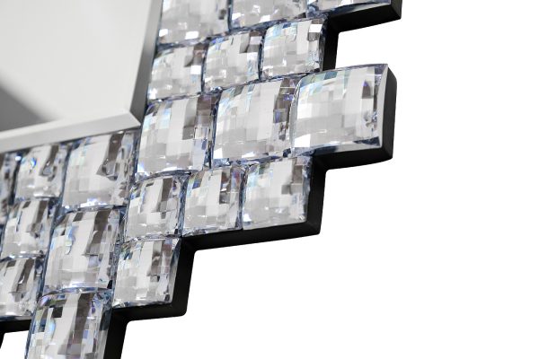 50SX-9192 Зеркало прямоуг. рама с зеркальными вставками 120*77cм — изображение 2