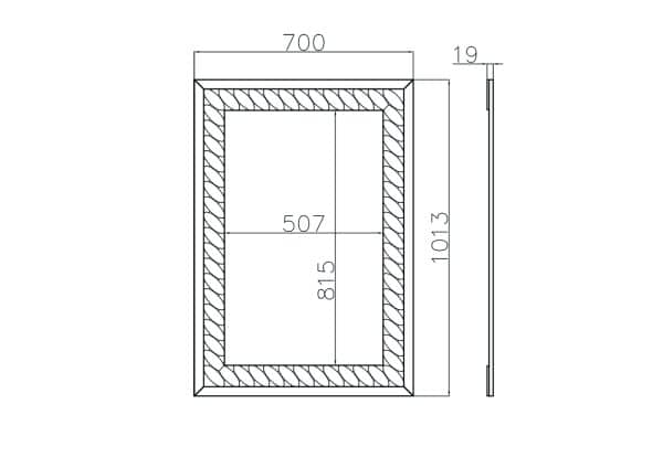 50SX-9315 Зеркало в  раме со вставками 70*101см — изображение 3