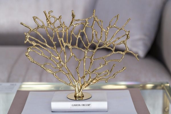 55RD3025S Статуэтка "Дерево" цвет золотой 22*7*21см — изображение 2