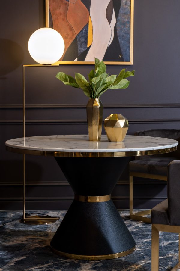 55RD3750M Ваза керамическая цвет золотой d12*29см — изображение 3