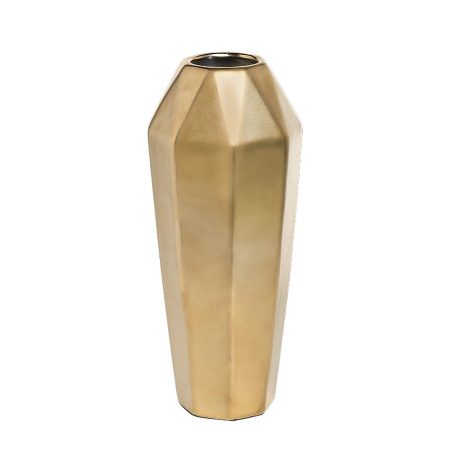 55RD3750M Ваза керамическая цвет золотой d12*29см
