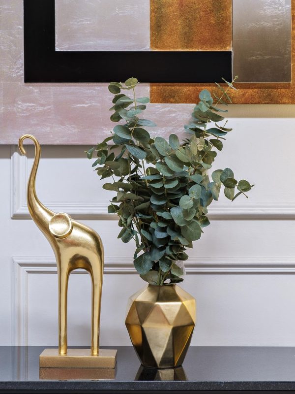 55RD3750S Ваза керамическая цвет золотой d17*19см — изображение 2