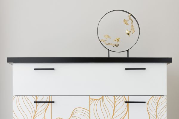 55RD3986 Декор "Листья с 2 золотыми птичками" 32*40см — изображение 3