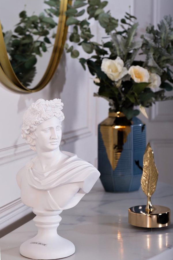 55RD3994 Статуэтка "Античный бюст" белая 20*30см — изображение 2