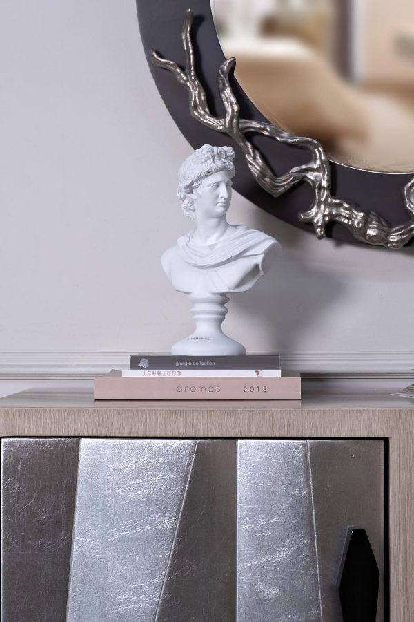 55RD3994 Статуэтка "Античный бюст" белая 20*30см — изображение 3