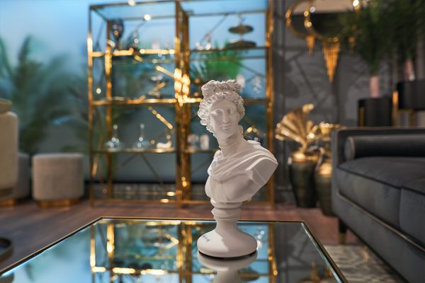 55RD3994 Статуэтка "Античный бюст" белая 20*30см — изображение 4