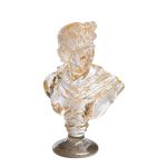 55RD4807 Статуэтка "Античный бюст" прозрачная 18*11*30см