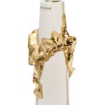 55RD5203L Ваза керамическая белая с золотым декором 13*9*30см