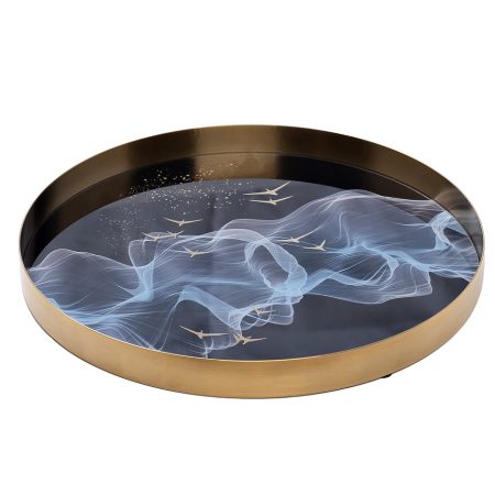 55RD5217 Поднос с декором "Ночное небо"  d30*3см