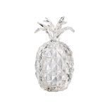 55RD5606 Статуэтка- шкатулка  "Ананас" прозрачная с крышкой/подсветкой 15*14*22см