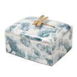 55RD6078L Шкатулка голубая со стрекозой 19*14*13см