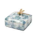 55RD6078S Шкатулка голубая со стрекозой 13*13*9см