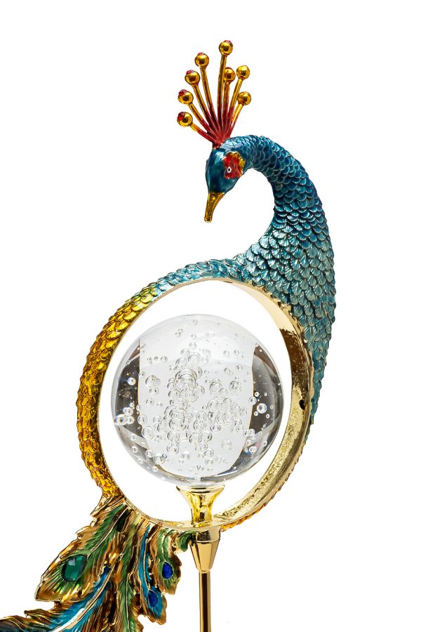 55RD6901 Статуэтка  "Жар-птица" золотисто-зеленая 20*10*54см — изображение 2