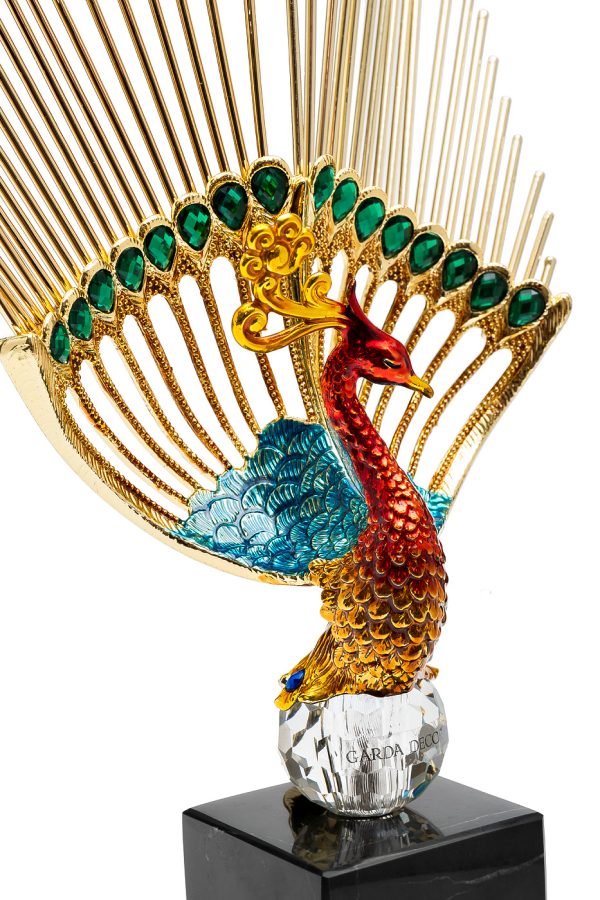 55RD6932 Статуэтка  "Жар-птица" с золотым хвостом" 20*9*66см — изображение 3