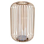 55RV2946L Ваза-подсвечник декоративная металл/стекло d21*35см