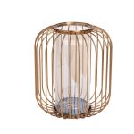 55RV2946S Ваза-подсвечник декоративная металл/стекло d21*25