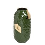 55RV3749S Ваза керамическая зеленая d15*28см