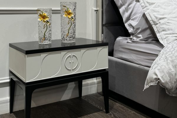 55RV6465S Ваза стеклянная с золотым цветком 13*10*25см — изображение 2