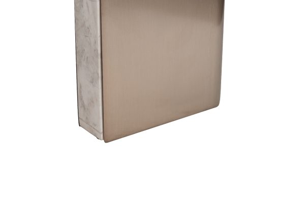 57EL-10083 Стол журнальный натур.белый мрамор Cass White d 57*50см — изображение 5