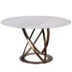 57EL-79000 Стол обеденный белый керамика d130*75см