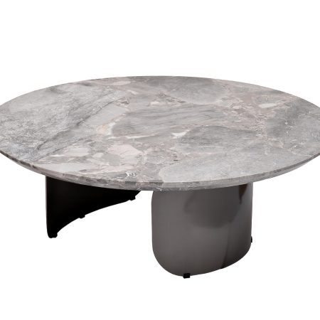 57EL-79701 Стол журнальный натур.серый мрамор d 95*35см