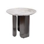 57EL-79702 Стол журнальный натур.серый мрамор d 60*50см