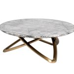 57EL-STOL/ZH-790A Стол журнальный натур. серый мрамор d95*36см