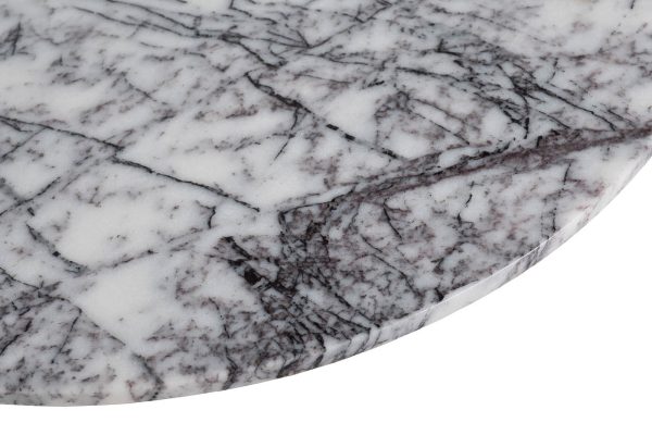 57EL-STOL/ZH-790B Стол журнальный натур. белый мрамор d70*50см — изображение 2