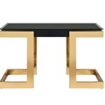 58DB-CST18166 Консоль Marbella черн/золото 130*37*76