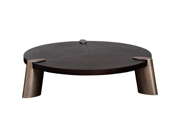 58DB-CT17191 Стол журнальн.Kong темный орех d138*33см