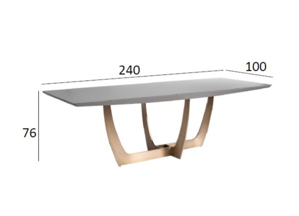 58DB-DT14803 Стол обеденный Space L 240*100*76см — изображение 4