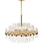 62GDM-810021-800 Люстра Serena прозр.стекло/золото d80см h65см