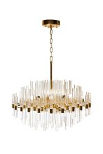 62GDM-810021-800 Люстра Serena прозр.стекло/золото d80см h65см