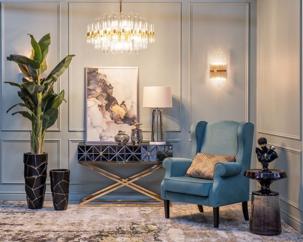 62GDM-810021-800 Люстра Serena прозр.стекло/золото d80см h65см — изображение 3