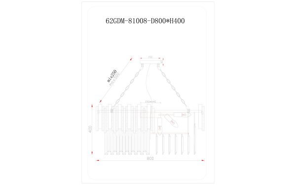 62GDM-81008-800 Люстра Vittoria M d80см h38см — изображение 2