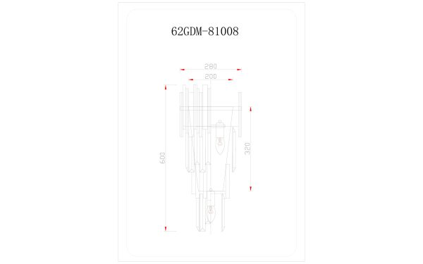 62gdm-81008-bra-vittoria-m-zoloto-271754sm-1 62GDM-81008 Бра Vittoria M золото 27*17*54см — изображение 2