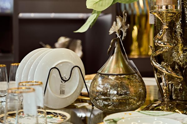 69-1018055 Ваза декоративная с крышкой "Гинкго" 20*18,5*32см — изображение 5