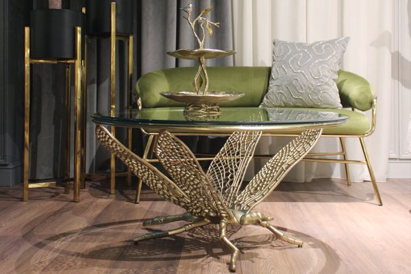 69-1018296 Стол журнальный "Стрекоза"  d84*44см — изображение 4