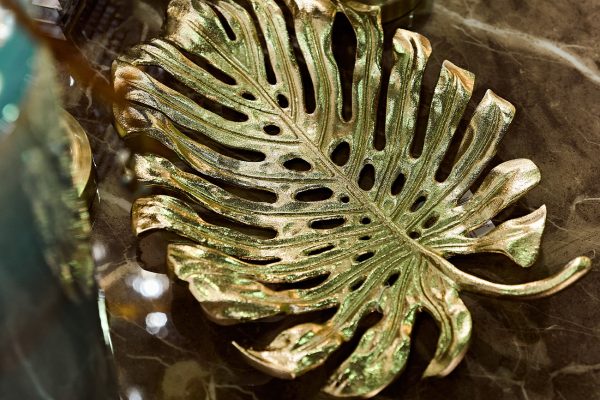 69-1119394 Блюдо декор. "Лист монстеры" золото 40*30*4,25см — изображение 3