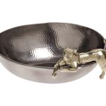 69-120159 Блюдо "Ягуар" металл черн./зол. 32